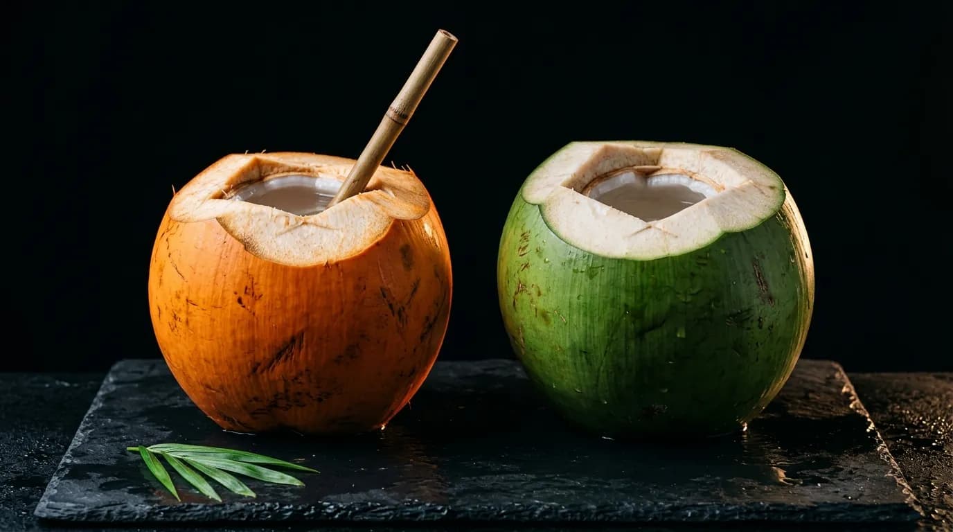 King Coconut Water vs. regulares Kokoswasser -- Nahrstoffvergleich der beiden Kokosnuss-Varietaten